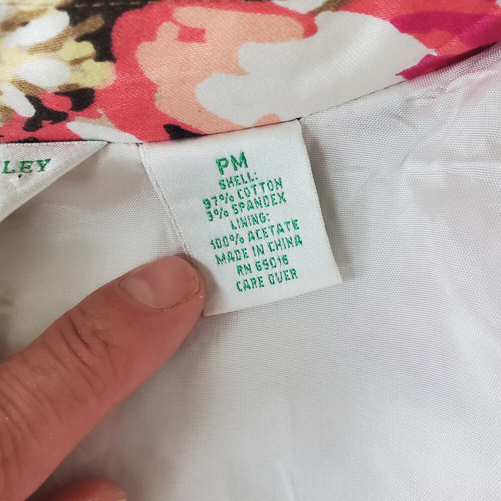 Laura Ashley Pink Floral Studded Jacket Size M Petite - Picture 5 of 9
